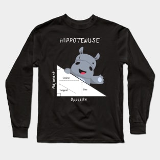 Hippotenuse funny math shirt Long Sleeve T-Shirt